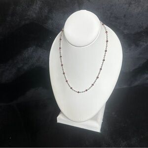 Silver and Amber Necklace